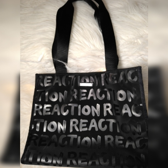 Kenneth Cole Reaction black printed tote bag. - Picture 5 of 7
